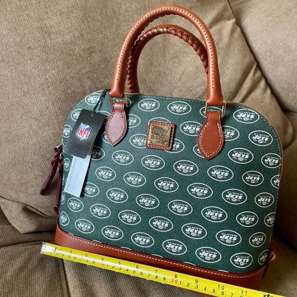 NFL NEW YORK JETS FOOTBALL DOONEY & BOURKE SATCHEL CROSSBODY BAG FAN / TAILGATE - Picture 14 of 16